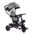 Fix Lite 3în1 tricicletă cu mâner pentru părinte și suport pentru picioare în culoare gri  (scaun rotativ în 360°)