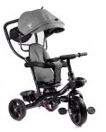   Fix Lite 3în1 tricicletă cu mâner pentru părinte și suport pentru picioare în culoare gri  (scaun rotativ în 360°)