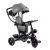 Fix Lite 3în1 tricicletă cu mâner pentru părinte și suport pentru picioare în culoare gri  (scaun rotativ în 360°)
