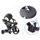 Fix Lite 3în1 tricicletă cu mâner pentru părinte și suport pentru picioare în culoare gri  (scaun rotativ în 360°)