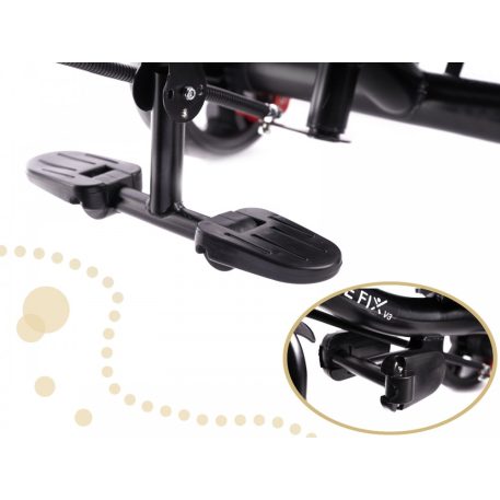 Fix Lite 3în1 tricicletă cu mâner pentru părinte și suport pentru picioare în culoare gri  (scaun rotativ în 360°)