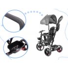 Fix Lite 3în1 tricicletă cu mâner pentru părinte și suport pentru picioare în culoare gri  (scaun rotativ în 360°)
