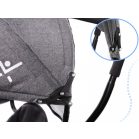 Fix Lite 3în1 tricicletă cu mâner pentru părinte și suport pentru picioare în culoare gri  (scaun rotativ în 360°)