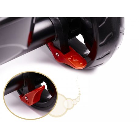 Fix Lite 3în1 tricicletă cu mâner pentru părinte și suport pentru picioare în culoare gri  (scaun rotativ în 360°)