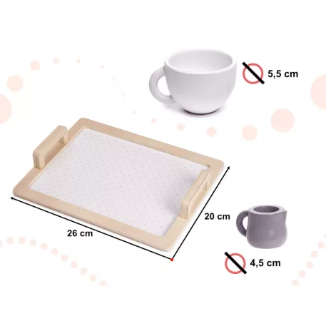 Set de ceai din lemn pentru 2 persoane (jucărie)