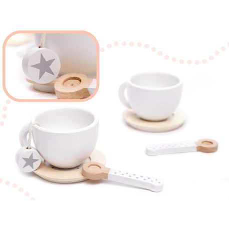 Set de ceai din lemn pentru 2 persoane (jucărie)