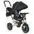 Trike Fix V3 tricicletă cu mâner pentru părinte și suport pentru picioare, negru  (scaun rotativ 360°)