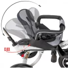 Trike Fix V3 tricicletă cu mâner pentru părinte și suport pentru picioare, negru  (scaun rotativ 360°)
