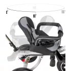 Trike Fix V3 tricicletă cu mâner pentru părinte și suport pentru picioare, negru  (scaun rotativ 360°)