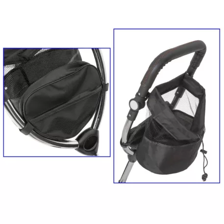 Trike Fix V3 tricicletă cu mâner pentru părinte și suport pentru picioare, negru  (scaun rotativ 360°)