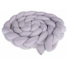 Protecție laterală pătuț, împletit – Gri – 7x200 cm