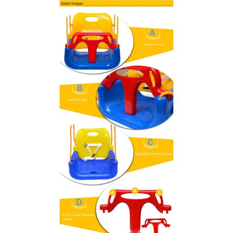 Leagăn de grădină 3 în 1 din plastic, suspendabil