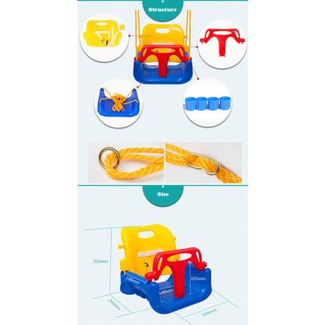 Leagăn de grădină 3 în 1 din plastic, suspendabil