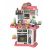  Happy Kitchen Set de bucătărie roz pentru copii cu accesorii, 46 de piese
