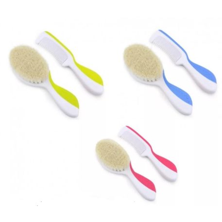 Set de pieptăn și perie de păr Nuvita - alabastru