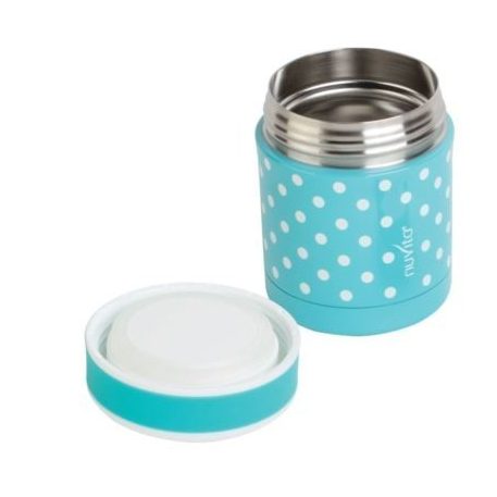 Nuvita acél termosz 350ml - babakék pöttyös