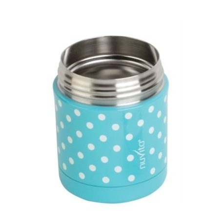 Nuvita acél termosz 350ml - babakék pöttyös