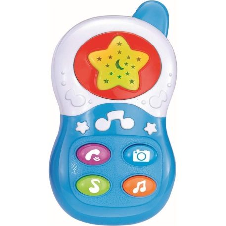 Baby Mix zenélő telefon kék színben
