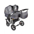 Mama Kiddies TWIN 3az1-ben ikerbabakocsi kiegészítőkkel világosszürke színben