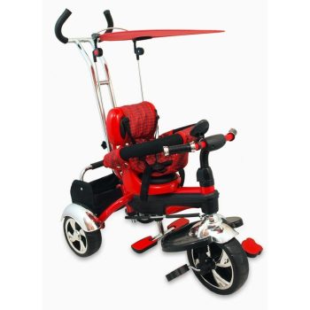 Baby Mix Maxi Trike Red prémium tricikli tolókarral, sárvédővel és lábtartóval
