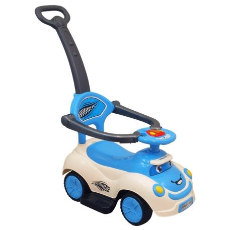 Baby Mix zenélő bébitaxi tolókarral fehér-kék színben