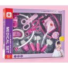 Set de joacă medical cu multe accesorii – culoare roz