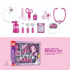 Set de joacă medical cu multe accesorii – culoare roz