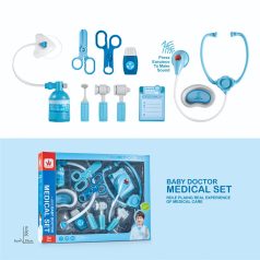   Set de joacă medical cu multe accesorii – culoare albastră