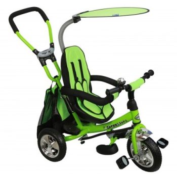 Baby Mix Trike 360 Green prémium tricikli tolókarral és lábtartóval