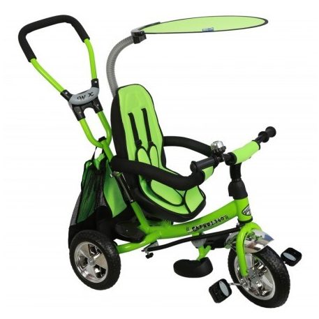 Baby Mix Trike 360 Green prémium tricikli tolókarral és lábtartóval