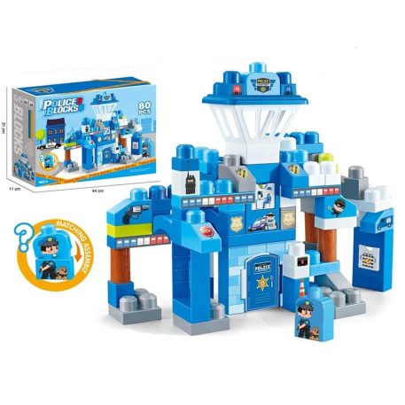 Set de construcție 80 piese cu tematică poliție