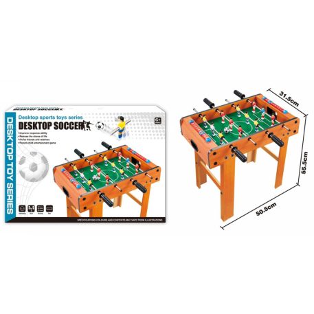 Masă de fotbal din lemn – 50,5 × 55,5 × 31,5 cm