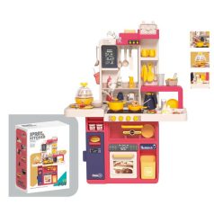   Setul de bucătărie Mama Kiddies Spray Kitchen de 77 de piese, cu o înălțime de 93 cm, în culoarea roșie