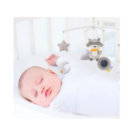 Carusel muzical rotativ pentru pătuț - Gri