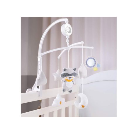 Carusel muzical rotativ pentru pătuț - Gri