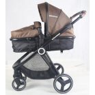 Cărucior 3în1 Mama Kiddies Swan, culoare maro cu accesorii + Cadou
