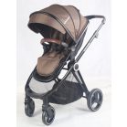 Cărucior 3în1 Mama Kiddies Swan, culoare maro cu accesorii + Cadou