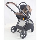 Cărucior 3în1 Mama Kiddies Swan, culoare maro cu accesorii + Cadou