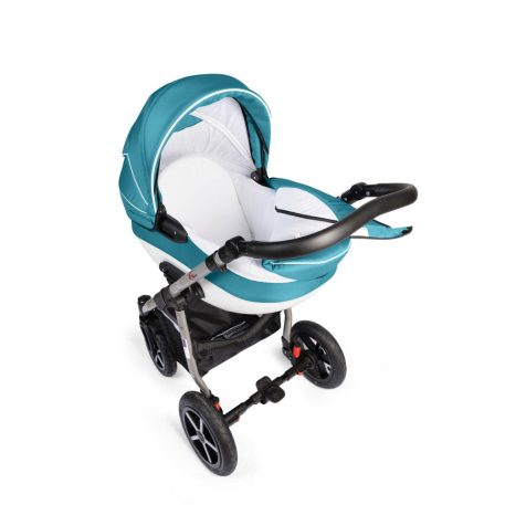 Cărucior multifuncțional 3în1 Mama Kiddies Dream cu accesorii, în culoare  turcoaz  + Cadou