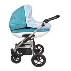 Cărucior multifuncțional 3în1 Mama Kiddies Dream cu accesorii, în culoare  turcoaz  + Cadou