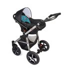 Cărucior multifuncțional 3în1 Mama Kiddies Dream cu accesorii, în culoare  turcoaz  + Cadou