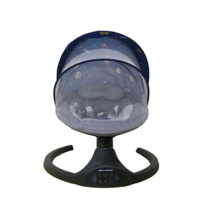 Mama Kiddies premium leagăn electric 2 în 1 și scaun de relaxare cu telecomandă - Galaxy + cadouri