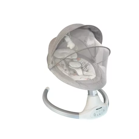 Mama Kiddies leagăn electric premium 2-în-1 și șezlong cu telecomandă, culoare gri + cadouri