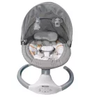 Mama Kiddies leagăn electric premium 2-în-1 și șezlong cu telecomandă, culoare gri + cadouri