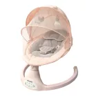 Mama Kiddies premium leagăn electric 2 în 1 și scaun de relaxare cu telecomandă, culoare piersică + cadouri