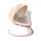 Mama Kiddies premium leagăn electric 2 în 1 și scaun de relaxare cu telecomandă, culoare piersică + cadouri