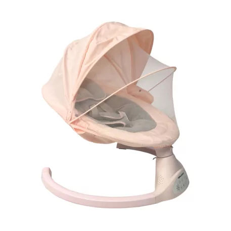 Mama Kiddies premium leagăn electric 2 în 1 și scaun de relaxare cu telecomandă, culoare piersică + cadouri