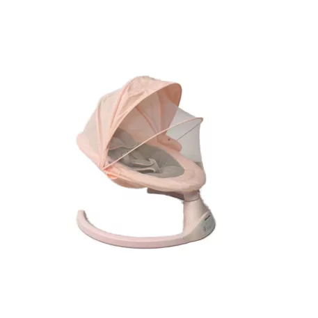 Mama Kiddies premium leagăn electric 2 în 1 și scaun de relaxare cu telecomandă, culoare piersică + cadouri