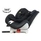 ISOFIX-es 360°-ban forgatható Mama Kiddies Rotary biztonsági autósülés (0-36 kg) fekete színben