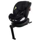 Scaun auto de siguranță Mama Kiddies Turbo Wings rotativ 360° cu ISOFIX (40–150 cm), culoare neagră, cu picior de sprijin + cadou parasolar, pernă pentru susținerea spatelui